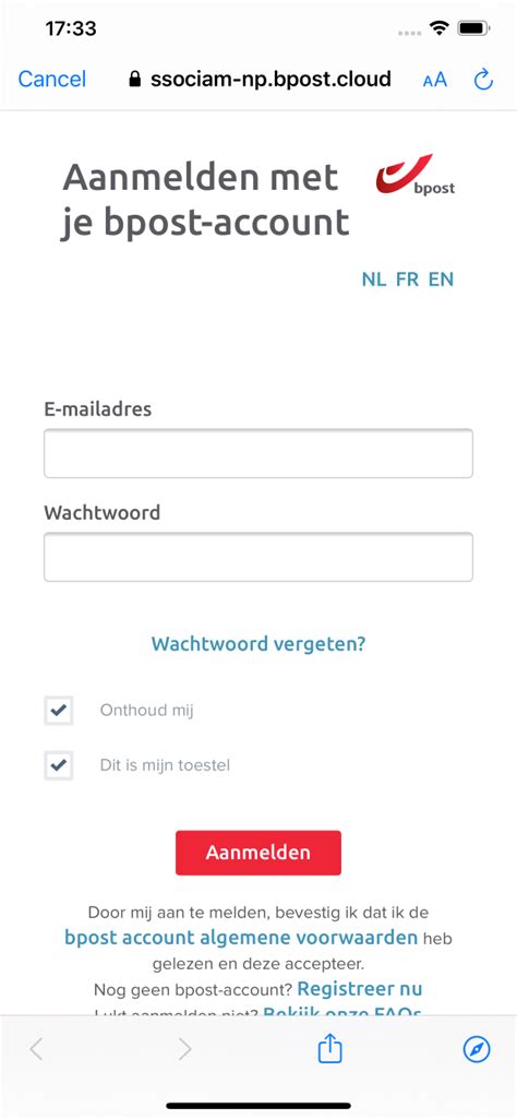 my bpaid aanmelden.
